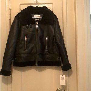 Faux leather jacket
